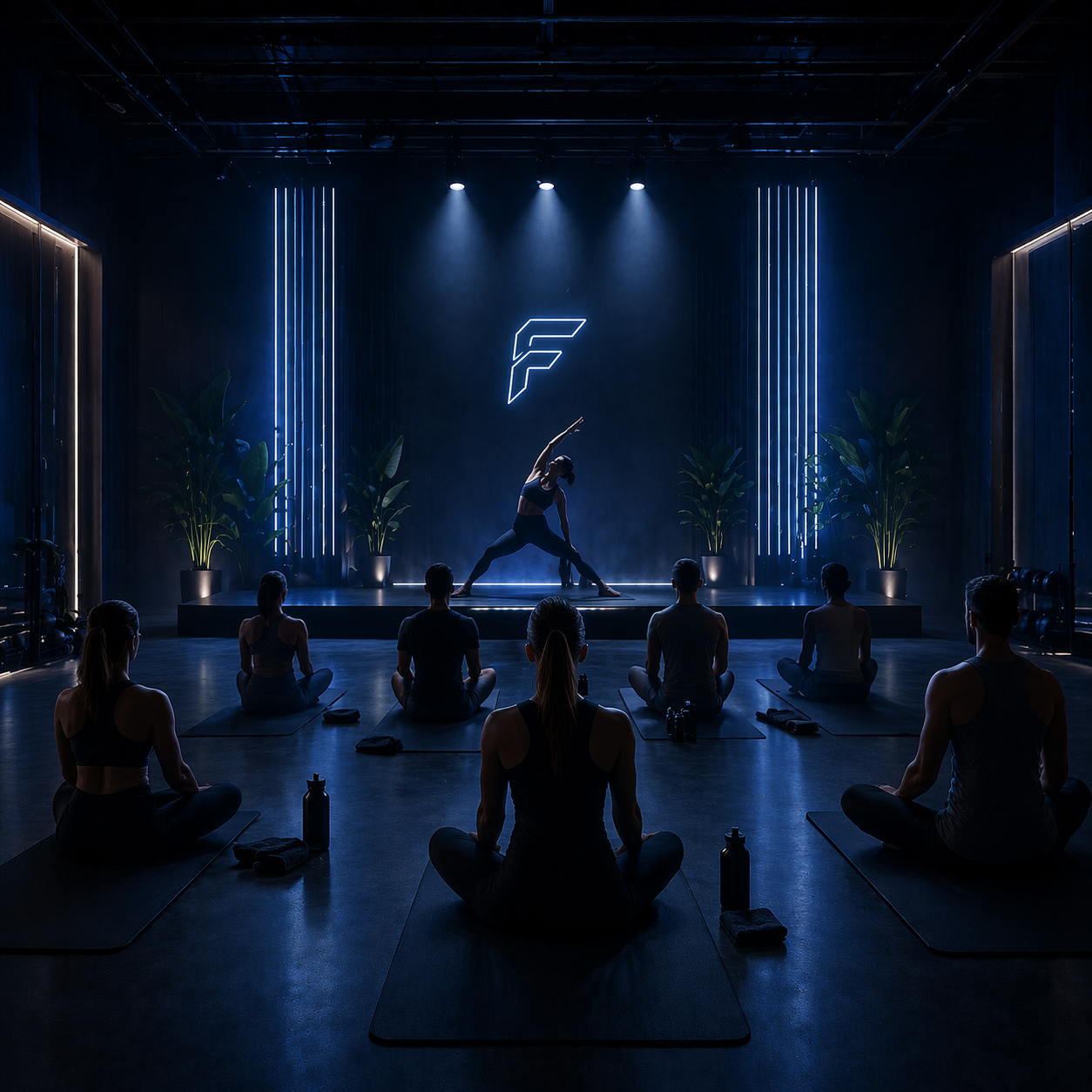 Studio classes with people